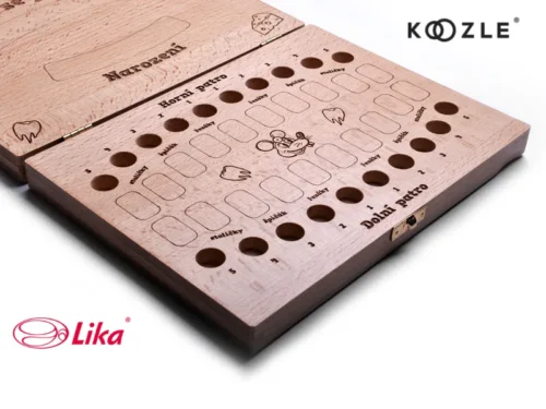 dřevěná krabička na zoubky Koozle přírodní