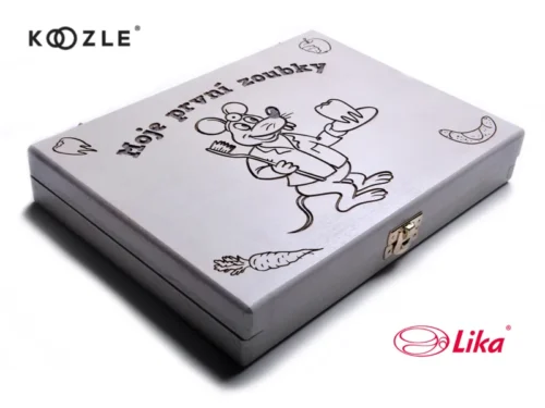 dřevěná krabička na zoubky Koozle slonová kost