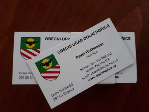 vizitky obecního úřadu Dolní Hořice