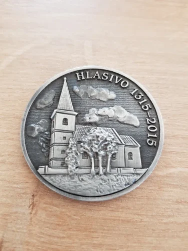 stříbrná pamětní medaile - kostel