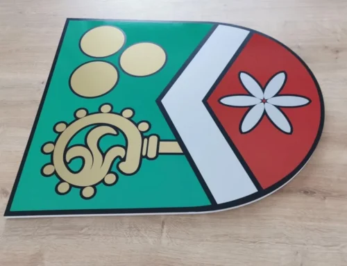 plastový znak obce