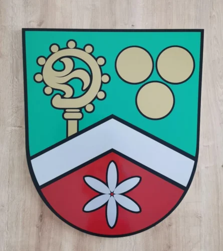 plastový znak obce