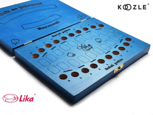 dřevěná krabička na zoubky Koozle tmavě modrá