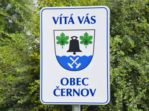 uvítací tabule obce Černov