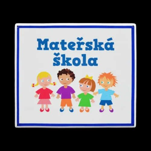 smaltovaná cedule hranatá