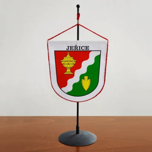 jednoramenný stojánek na znak v barvě černé obec Jeřice