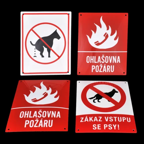 smaltovaná cedule hranatá