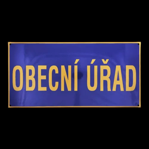 smaltovaná cedule hranatá