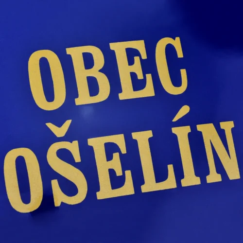 smaltovaná cedule hranatá