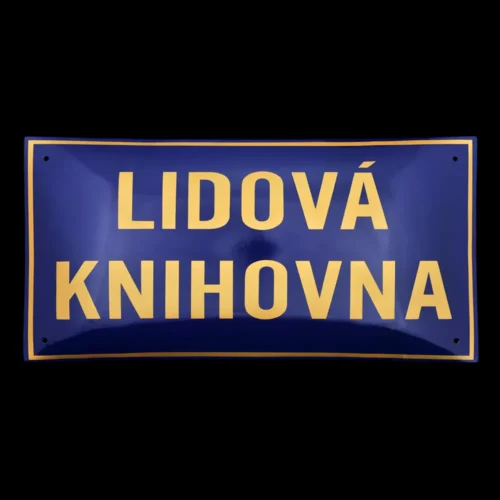 smaltovaná cedule hranatá, Lidová knihovna