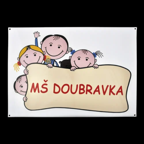 smaltovaná cedule hranatá, MŠ Doubravka