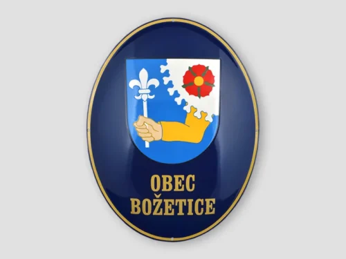 oválná smaltovaná cedule, obec Božetice