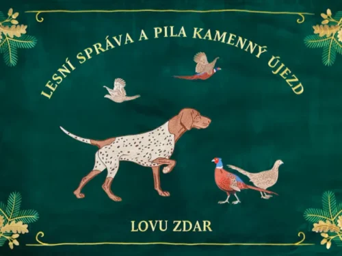 vyšívaný myslivecký prapor Kamenný Újezd