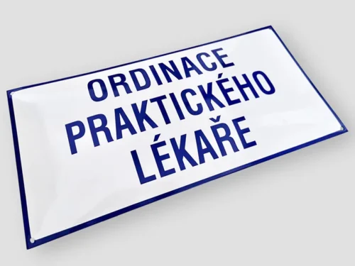 Smaltovaná hranatá cedule Srní