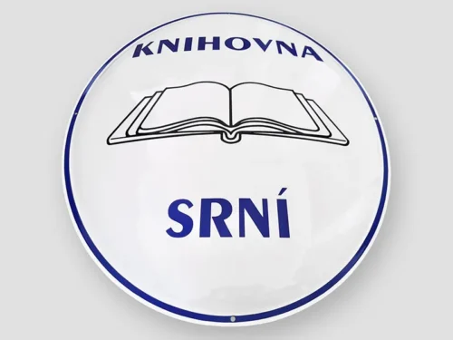 Smaltovaný ovál Srní