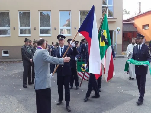 Svěcení praporu 2017 obec Dolní Hořice