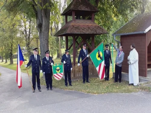 Svěcení praporu 2017 obec Dolní Hořice